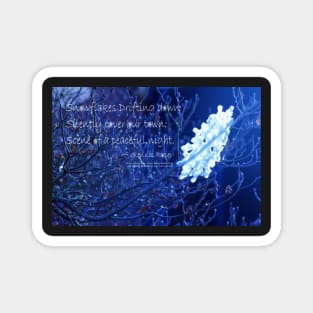 snowflake in blue 7 haiku Magnet