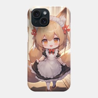 Chibi Fox Maid Phone Case