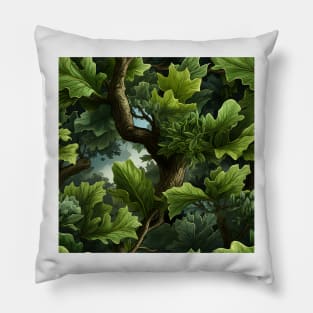 Green Leaves Pattern 19 Pillow