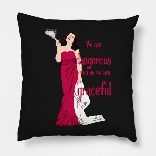 Dangerous Graceful Women Pillow by MGphotoart