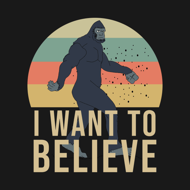 I want to believe - bigfoot retro by cypryanus