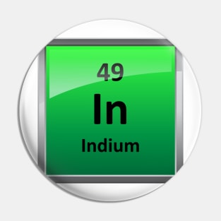 Indium Periodic Table Element Symbol Pin