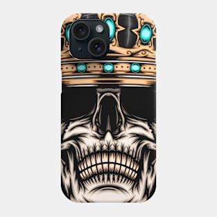 King skull illustration Phone Case