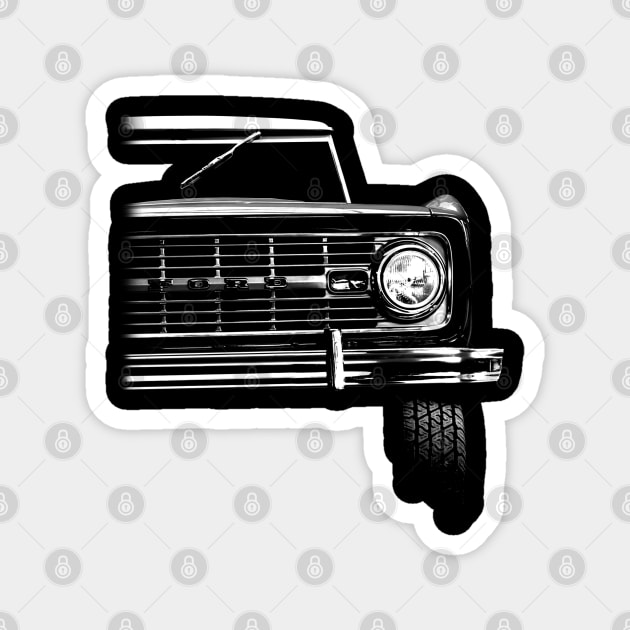 ford bronco, black shirt Magnet by hottehue