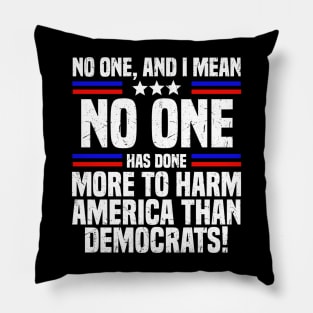 No One And I Mean No One Has Done More To Harm America Than Democrats Pillow