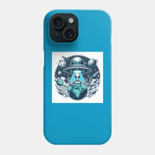 Grey Aliens in a UFO Phone Case