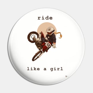 Ride Like a Girl Pin