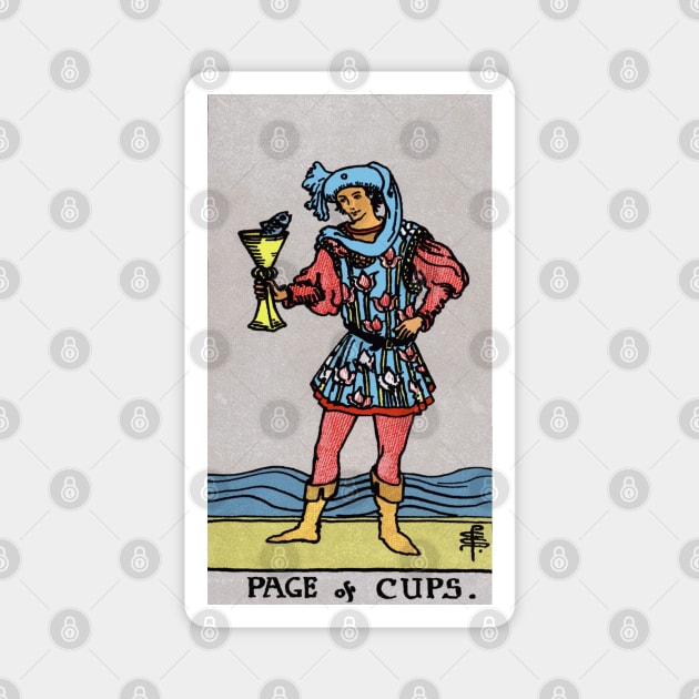 Tarot Card = Page of Cups Magnet by tetratarot