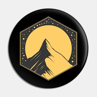 My Mountains and Hiking Art Pin