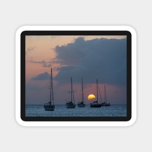 Beautiful Gros Islet Sunset Castries Saint Lucia Caribbean Magnet