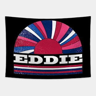 Eddie Proud Name Personalized Retro Flowers Beautiful Tapestry