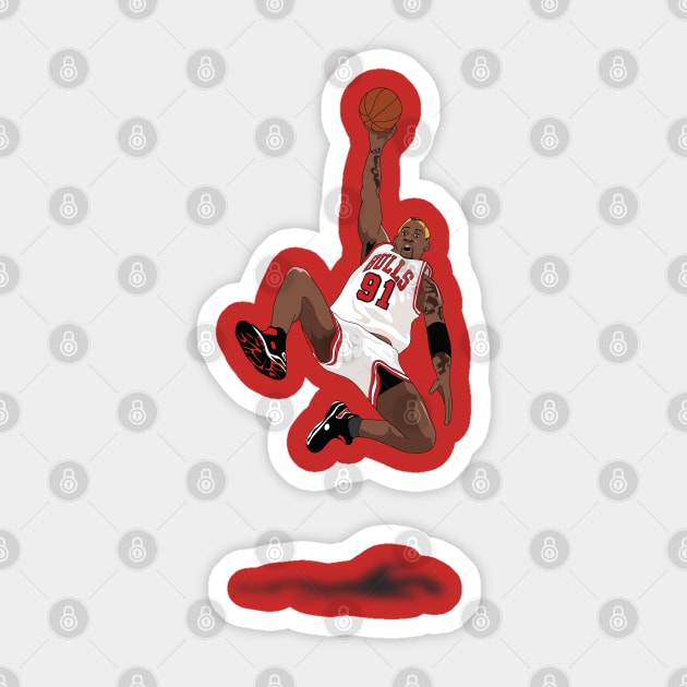 Dennis Rodman Style Face Sticker for Sale by theodorexshal