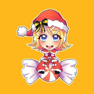 VOCALOID Kagamine Rin Chibi Christmas version T-Shirt