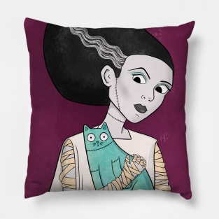 The Bride of Frankenstein's Cat Pillow