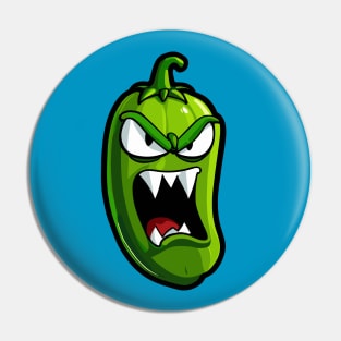 Angry Green Jalapeno Pepper Pin