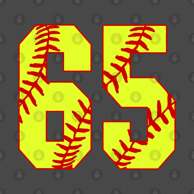 Fastpitch Softball Number 65 #65 Softball Shirt Jersey Uniform Favorite Player Biggest Fan by TeeCreations