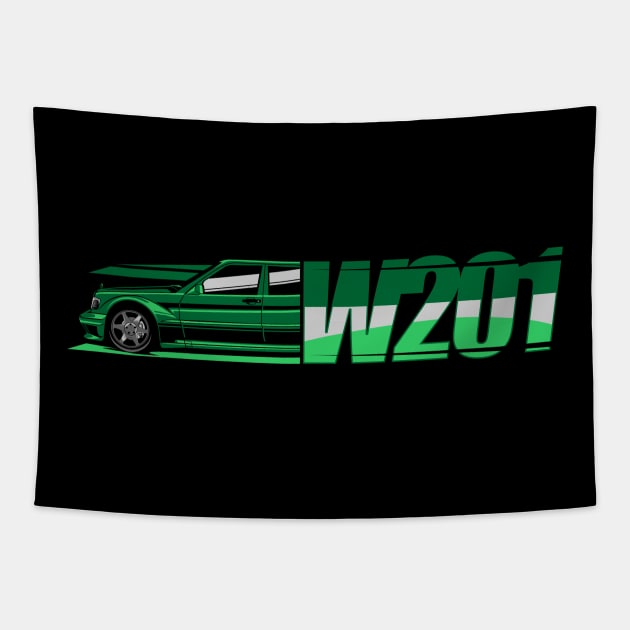 Mercedes Benz W201 Tapestry by aredie19