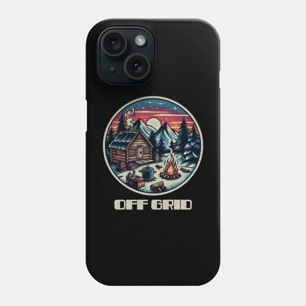 Cozy off grid cabin Phone Case by Tofuvanman