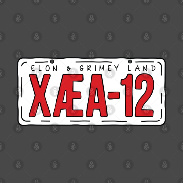 X Æ A-12 Licence Plate by Roufxis