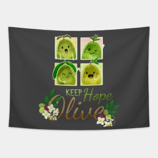 Keep Hope Olive - Punny Garden Tapestry