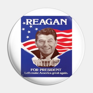 Ronald Reagan Lets Make America Great Again Pin