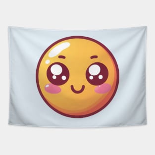 Happy Big Eyes Emoji Tapestry