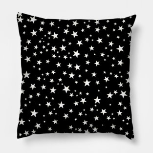 Shining golden and white colored stars Pillow