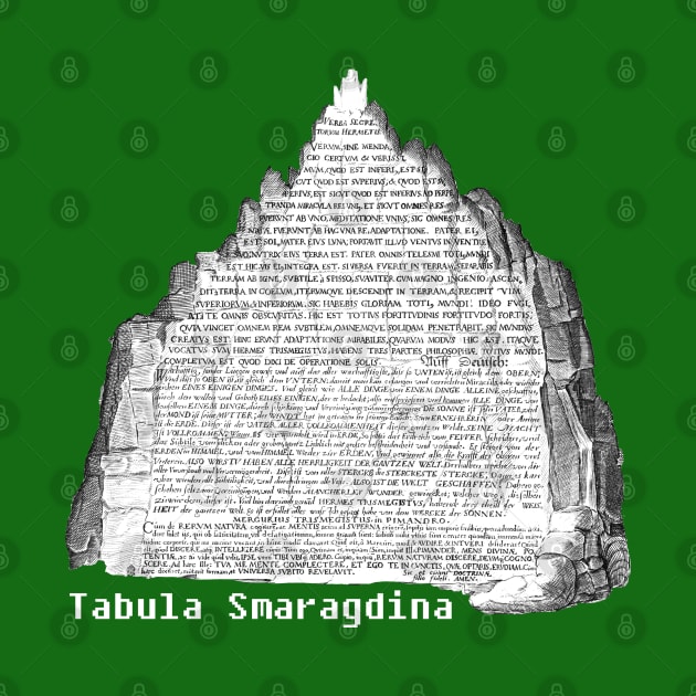 Emerald Tablet Tabula Smaragdina Hermetic Occult Emerald Tablet Tabula Smaragdina Hermetic Occult White text by Witchy Ways