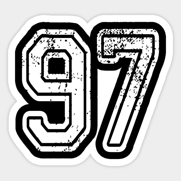 Ninety-Six Jersey Number Sports 96 Sticker for Sale by