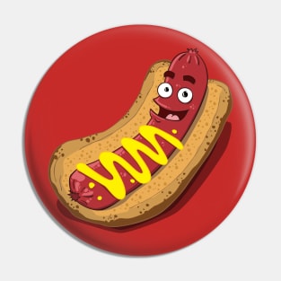 Hot Diggity Dog - with Mustard Pin