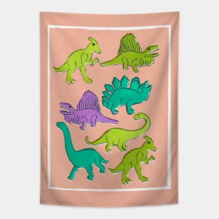 Retro Riso Dinos Tapestry