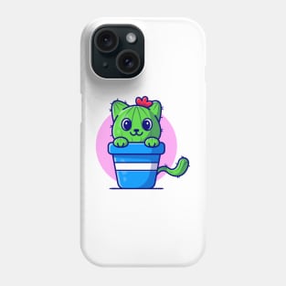 Cute Cat Cactus Cartoon Phone Case