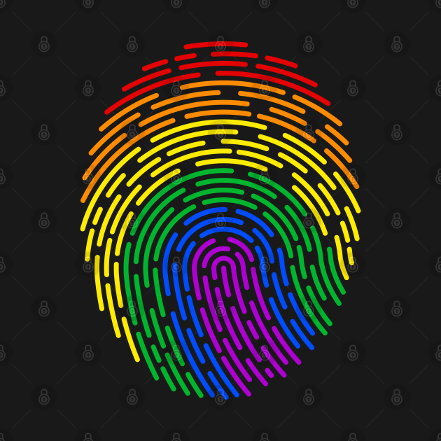 Pride Month Fingerprint by Peter the T-Shirt Dude