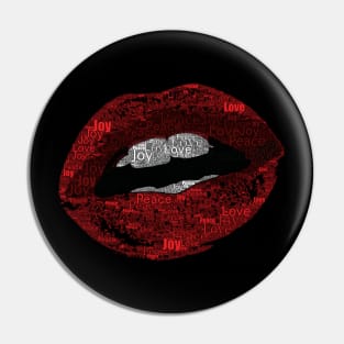 Typography Red Lips Design by InsideLuv Pin
