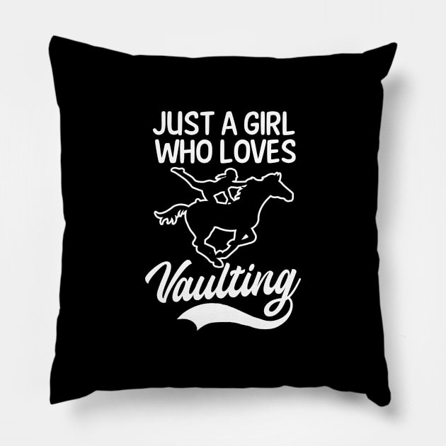 Equestrian Shirt | Girl Who Loves Vaulting Pillow by Gawkclothing