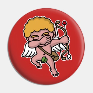 Dab dabbing Cupid Valentine's day Pin