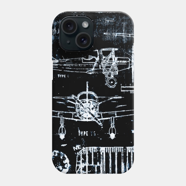 Aviation WW2 Airplane vintage Blueprint Phone Case by FasBytes