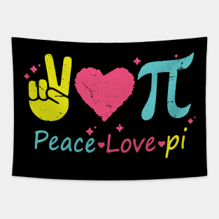 Heart Pi Day Funny Graphic Math Teacher for Women Kids Men Tapestry