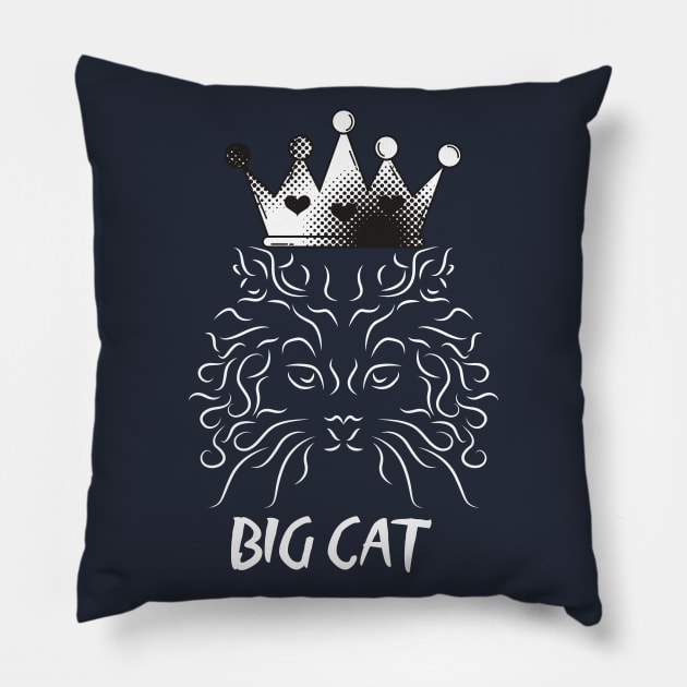 Big Cat Pillow by Pro-tshirt