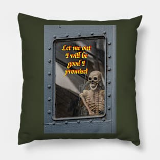 I will be Good Skeleton Pillow