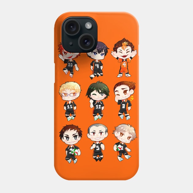 Karasuno 9 Characters! Phone Case by Techagau