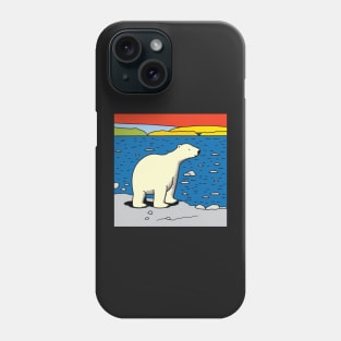Polar Bear in the arctic circle at sunset Phone Case