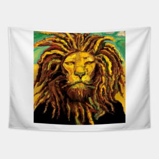 Impressionist painting of a lion Tapestry