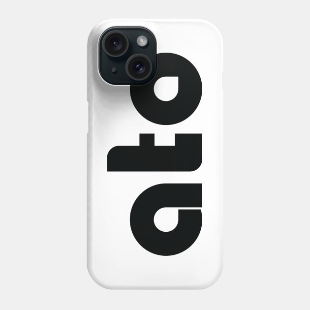 ato Horizontal in Black Phone Case by Al the Owl