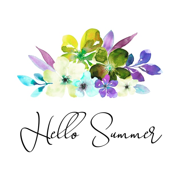 Hello Summer romantic illustration by Anines Atelier