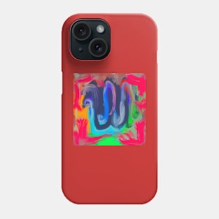 Abstract green red vbh678 Phone Case