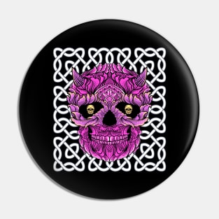 Skull Geometric Art Pin