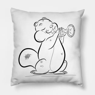 Beaver music Pillow