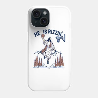 he is rizzin jesus basketball Phone Case