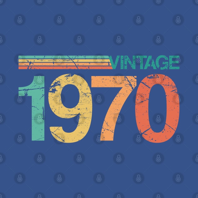 Vintage 1970 - 53rd Birthday Gift - Nostalgic Birth Year Typography by thejamestaylor